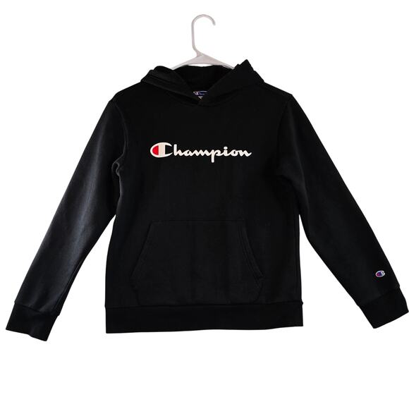 Champion Black Hoodie Kids Size M (10/12) - Picture 1 of 11